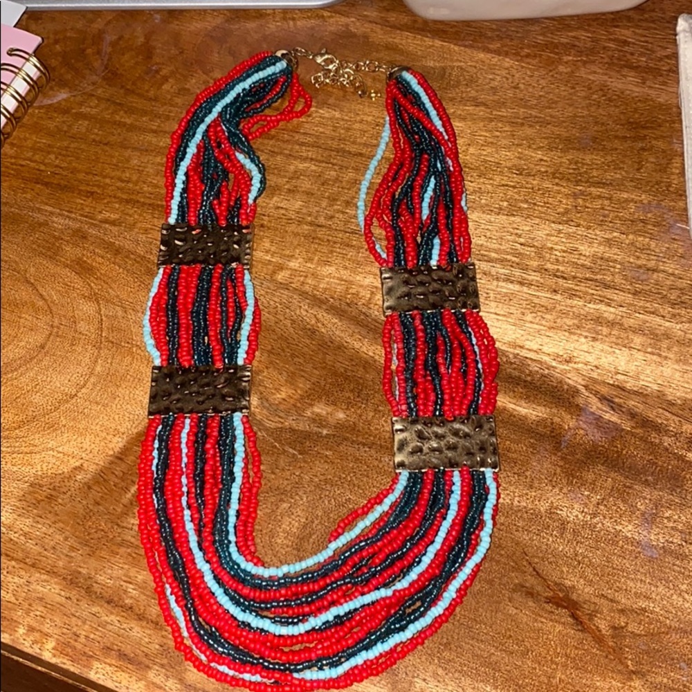 Beaded statement necklace